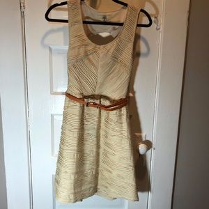 Altar'D State Sleeveless Cream Open Back Dress